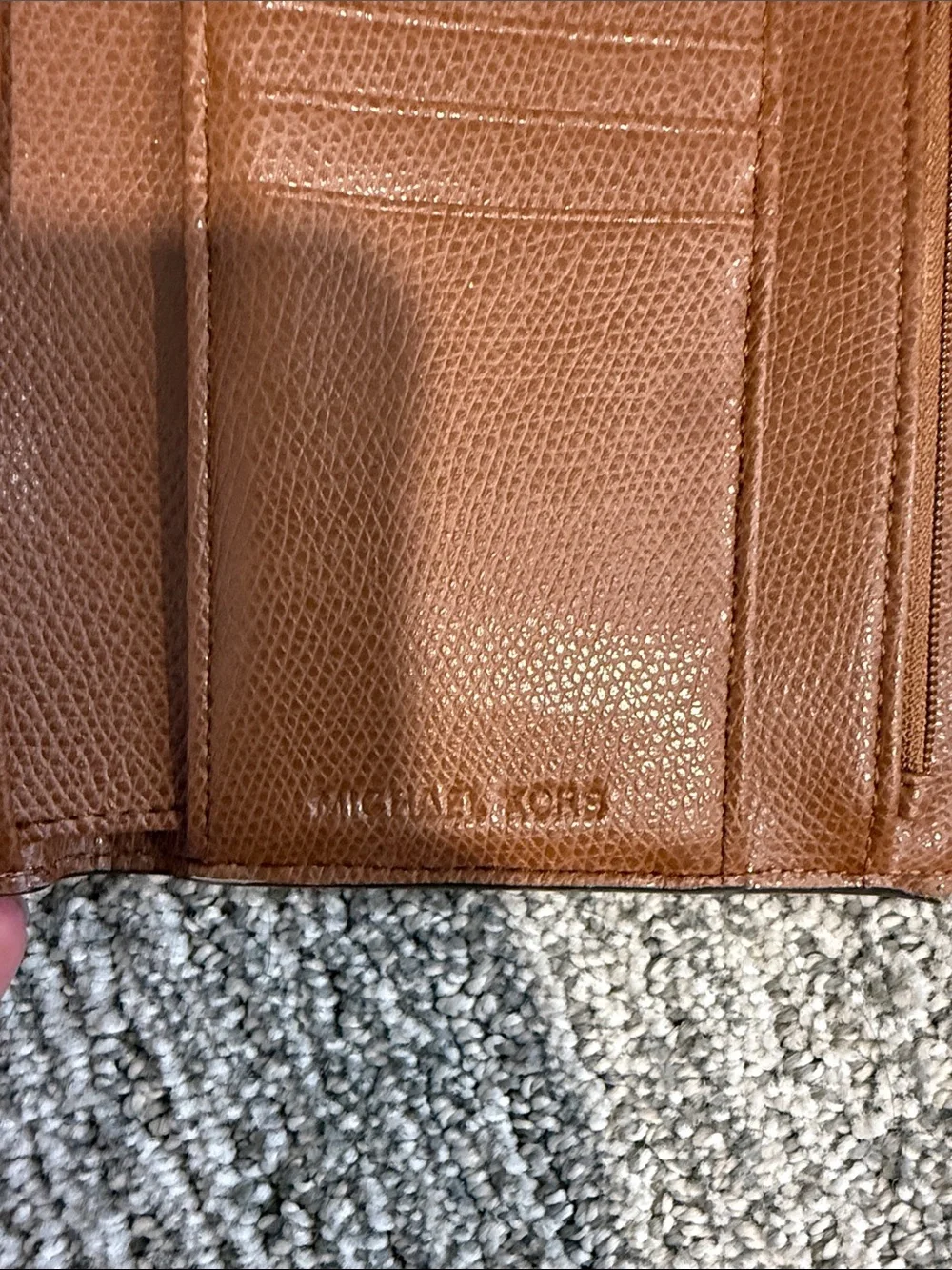 Michael Kors Brown Leather MK Logo Small Wallet